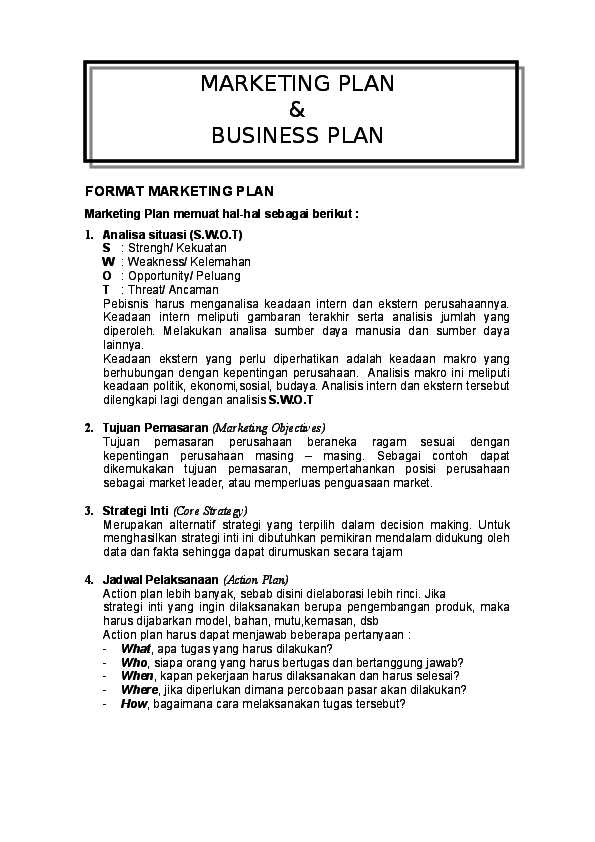 Detail Contoh Action Plan Bisnis Nomer 37