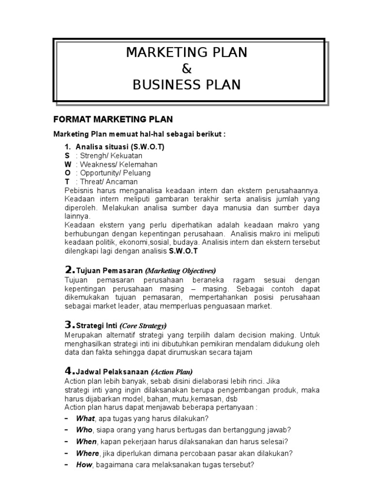 Detail Contoh Action Plan Marketing Nomer 32