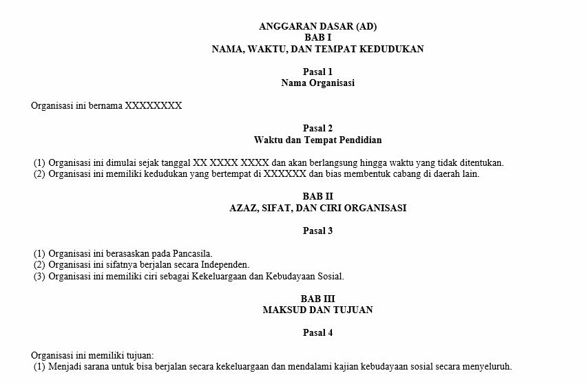 Detail Contoh Ad Art Organisasi Nomer 27