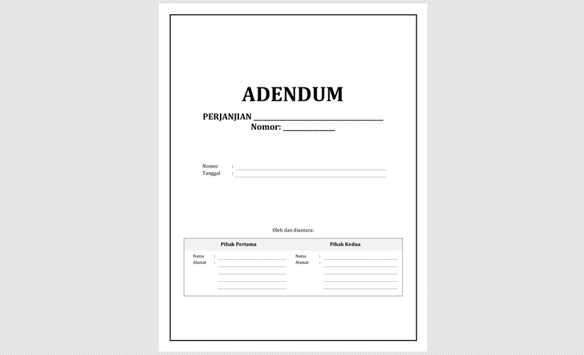Detail Contoh Addendum Kontrak Nomer 24