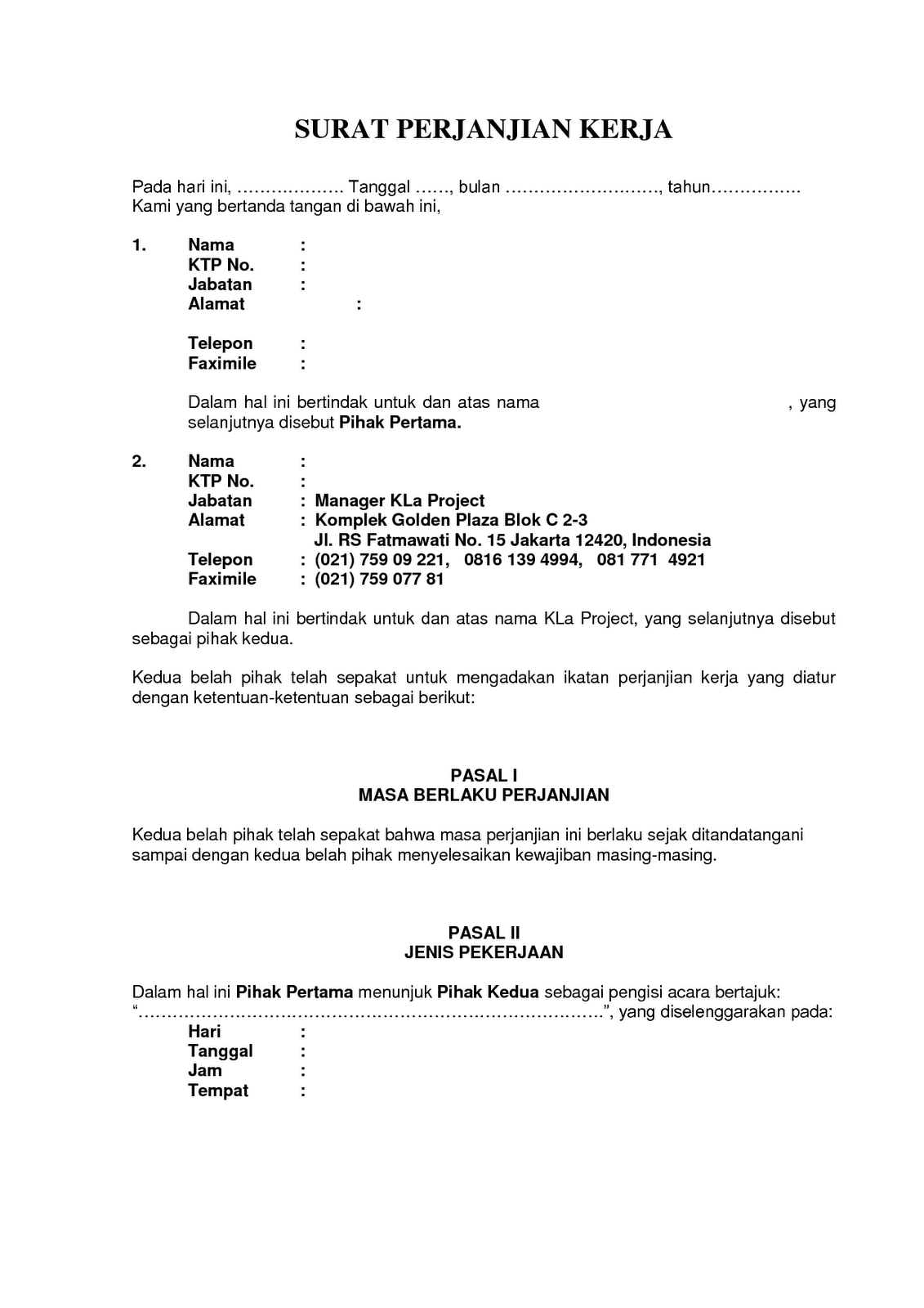 Detail Contoh Addendum Perjanjian Nomer 16