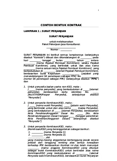 Detail Contoh Adendum Kontrak Perpanjangan Waktu Nomer 48