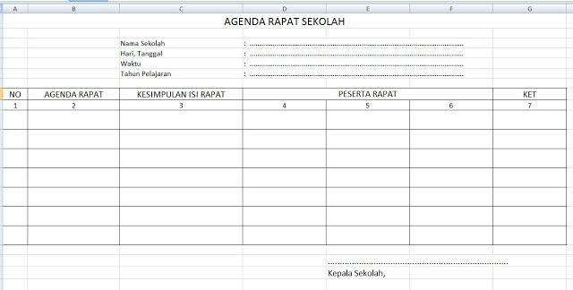 Detail Contoh Agenda Kegiatan Harian Kepala Sekolah Nomer 36