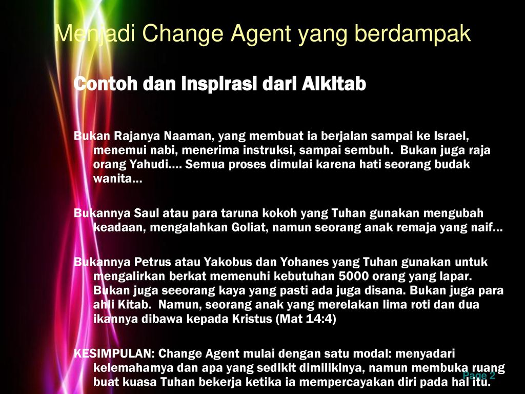 Detail Contoh Agent Of Change Nomer 3