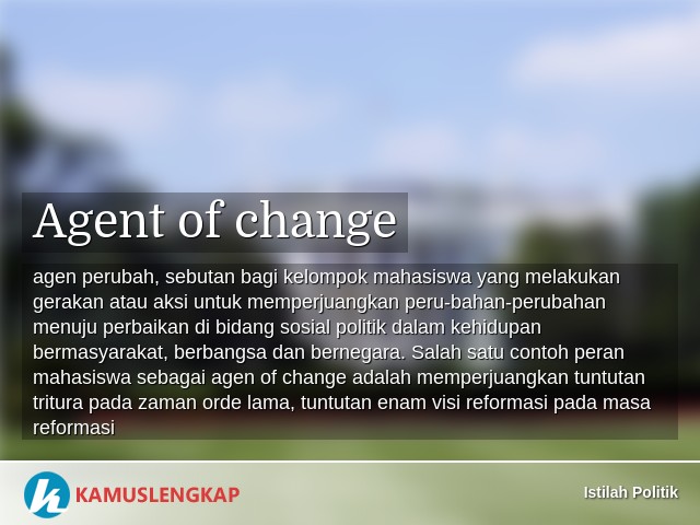 Detail Contoh Agent Of Change Nomer 4