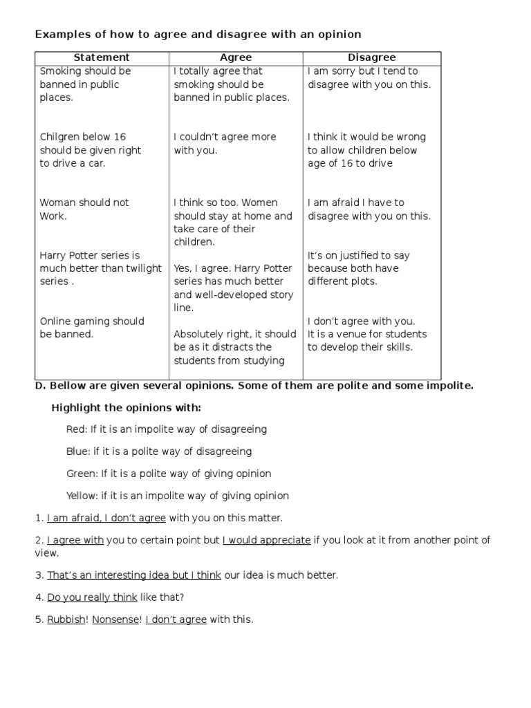 Detail Contoh Agree And Disagree Opinion Nomer 16