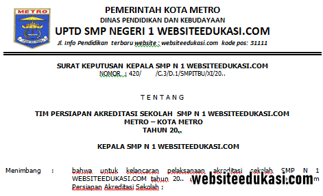 Detail Contoh Akreditasi Sekolah Nomer 20