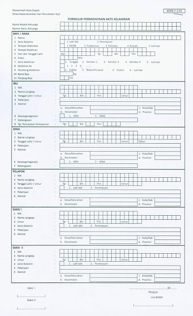 Detail Contoh Akta Lahir Nomer 42