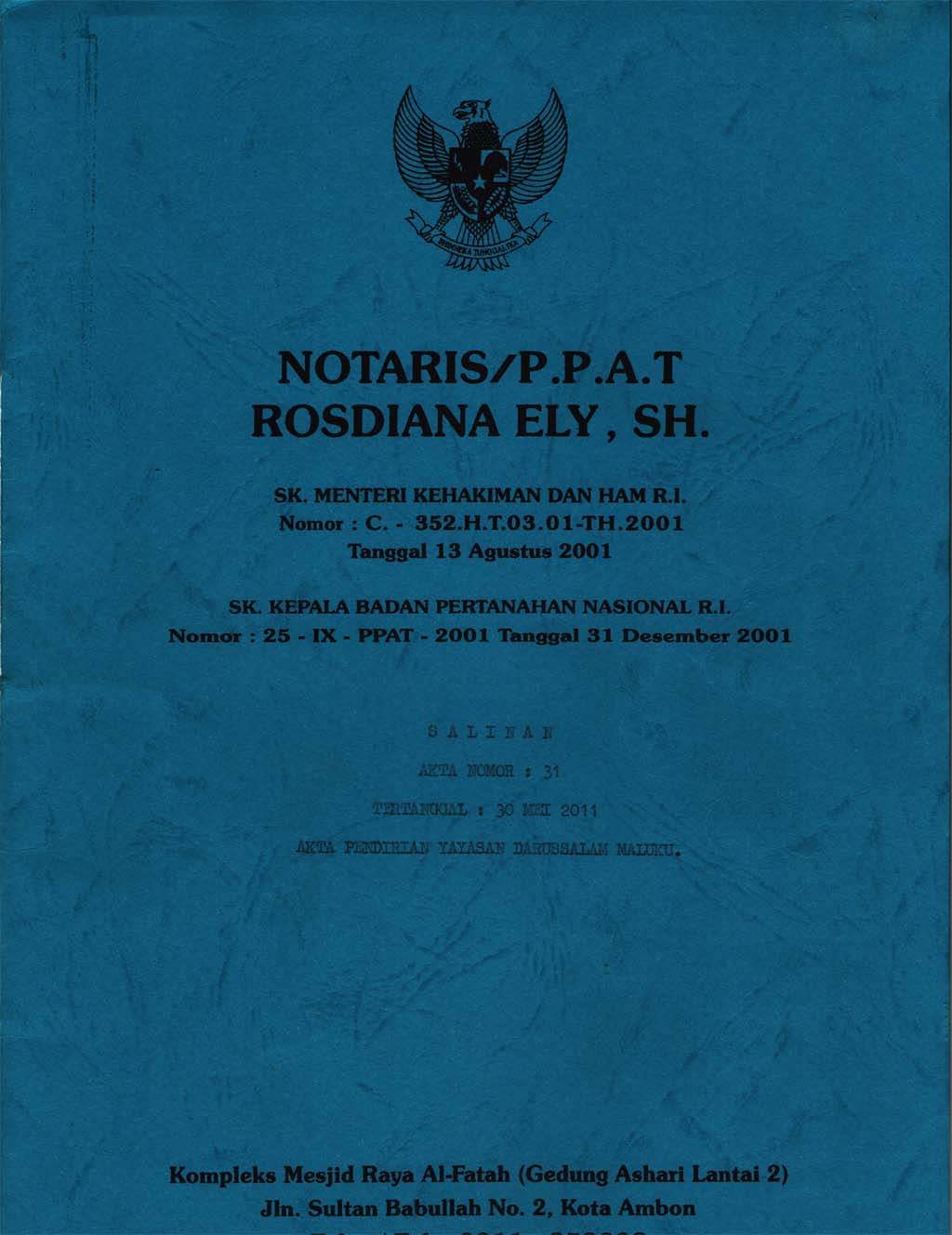Detail Contoh Akta Notaris Yayasan Nomer 49