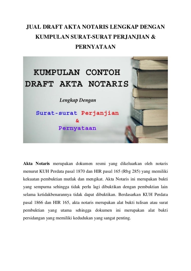 Detail Contoh Akta Pendirian Cv Nomer 44