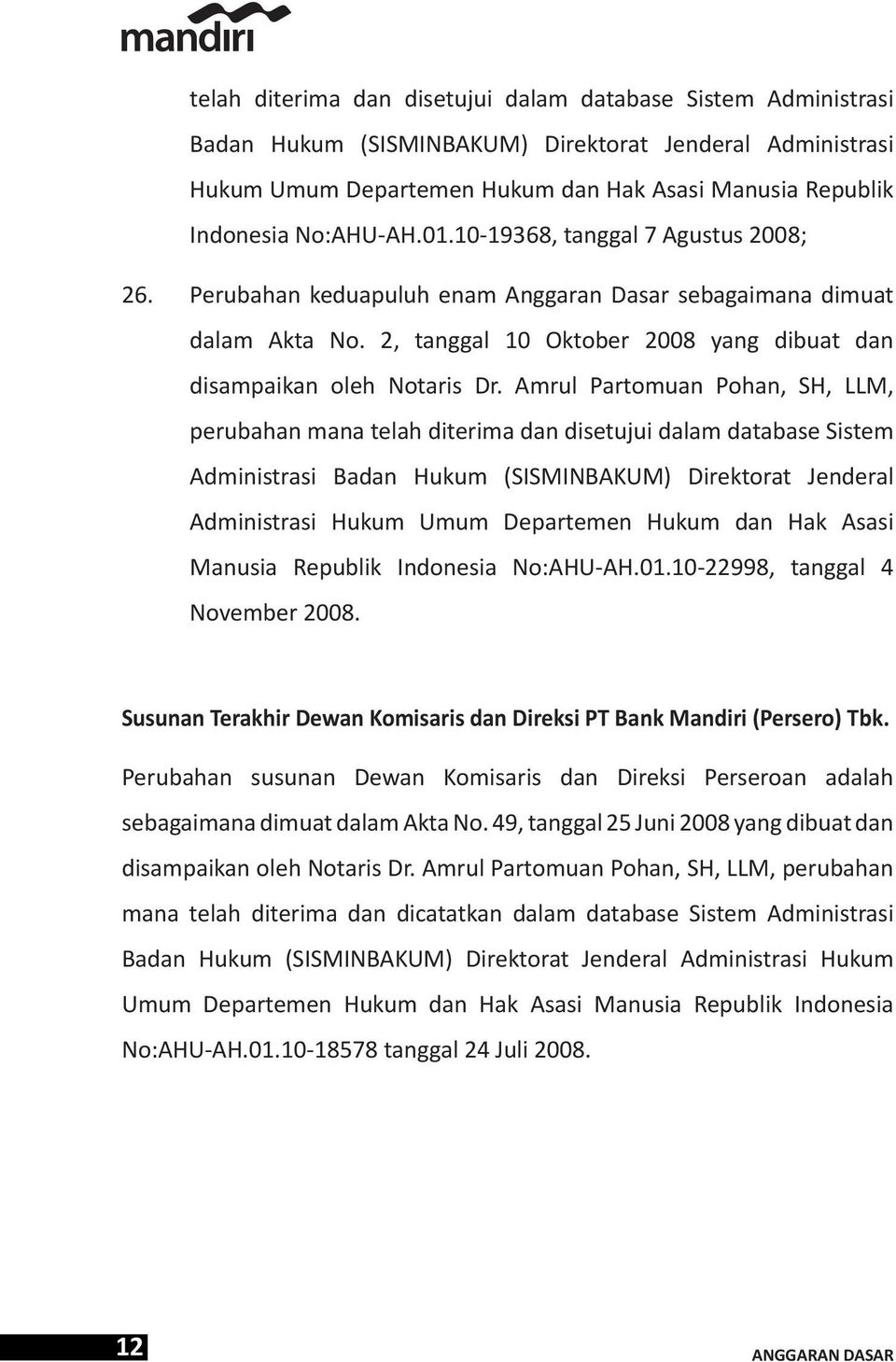 Detail Contoh Akta Perubahan Pt Nomer 28