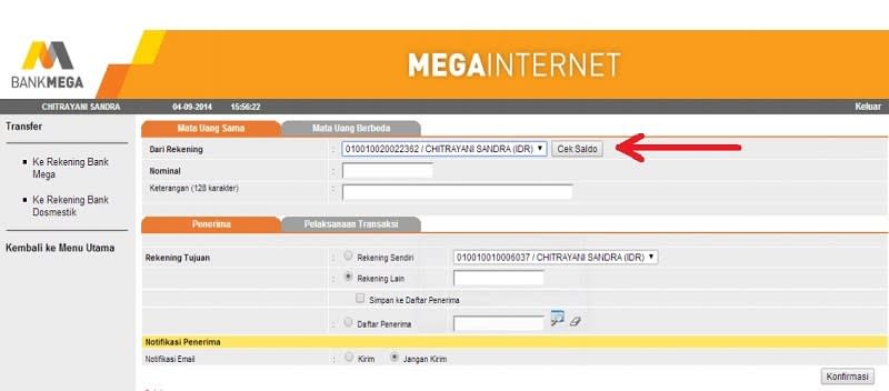 Detail Contoh Akun Bank Nomer 45