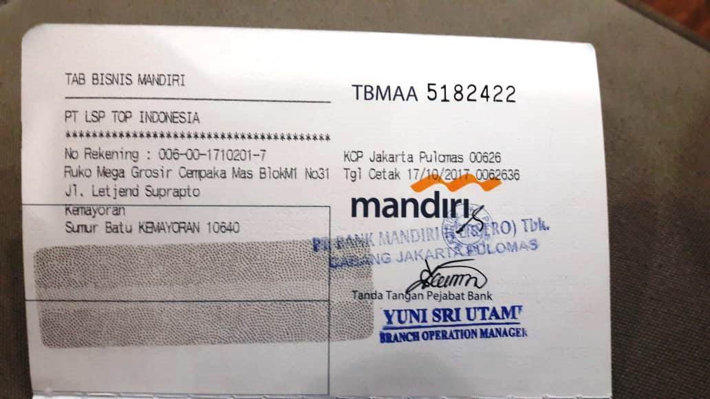 Detail Contoh Akun Bank Mandiri Nomer 23