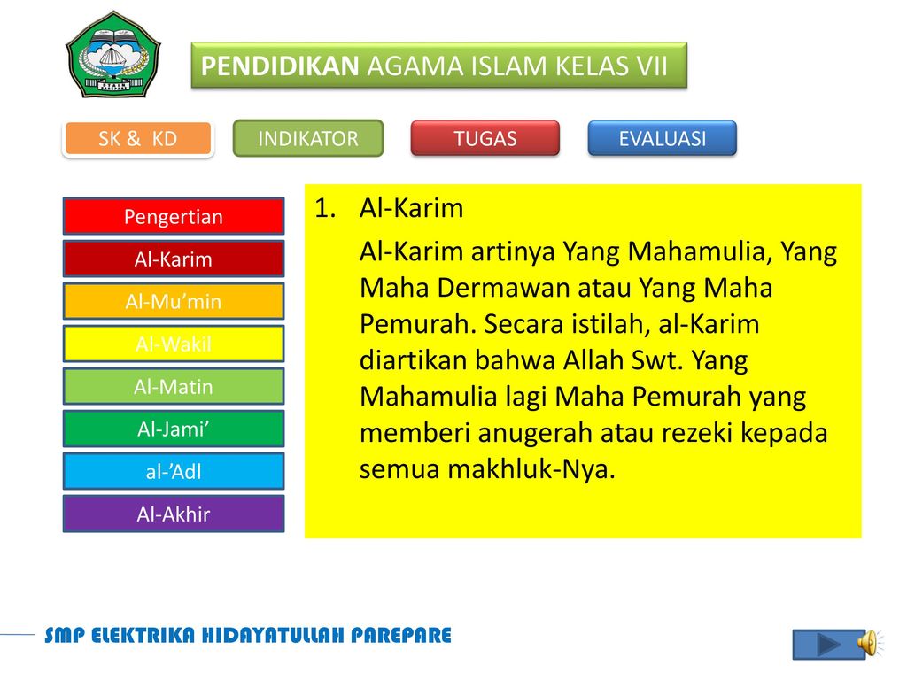 Detail Contoh Al Karim Nomer 21