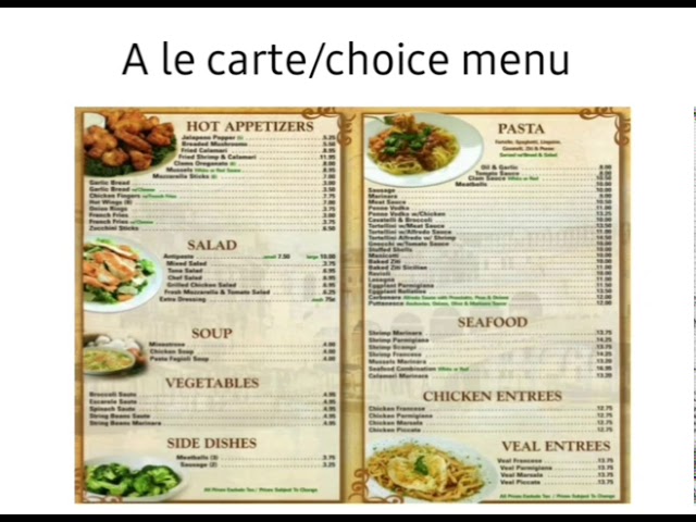 Detail Contoh Ala Carte Menu Nomer 30