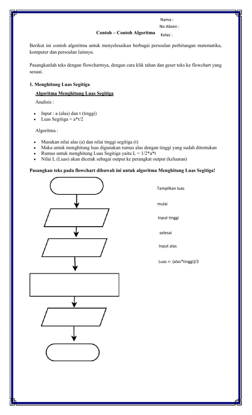 Detail Contoh Algoritma Dan Flowchart Nomer 32