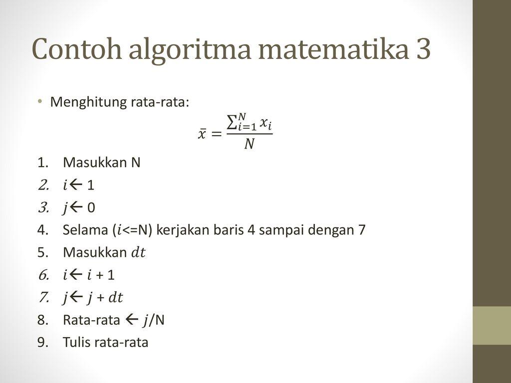 Detail Contoh Algoritma Matematika Nomer 7