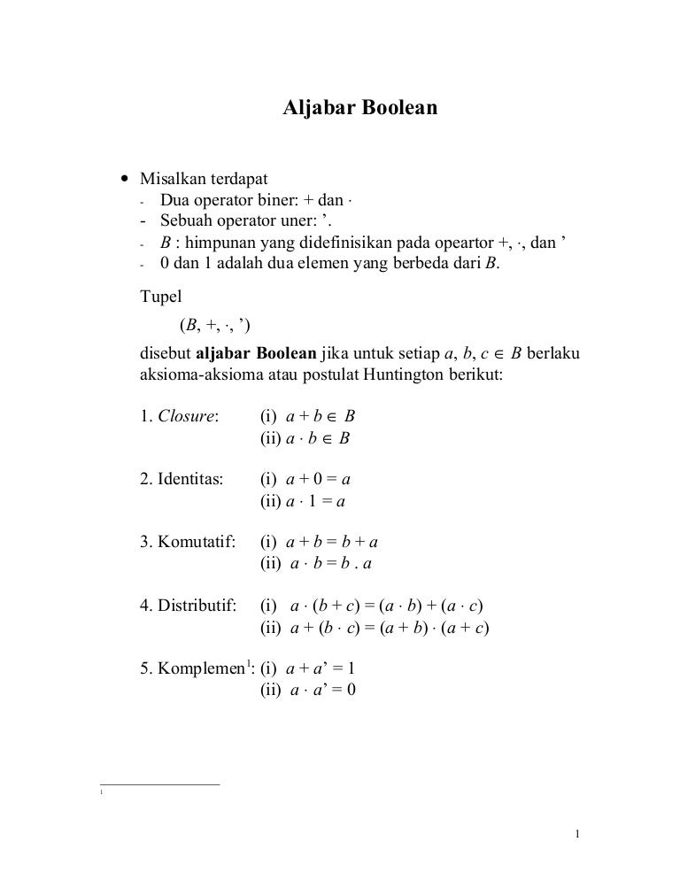 Detail Contoh Aljabar Boolean Nomer 19