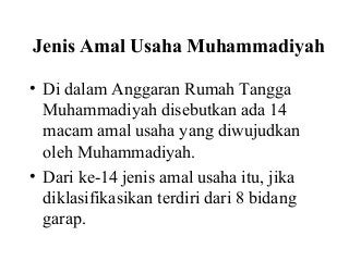 Detail Contoh Amal Usaha Muhammadiyah Nomer 5