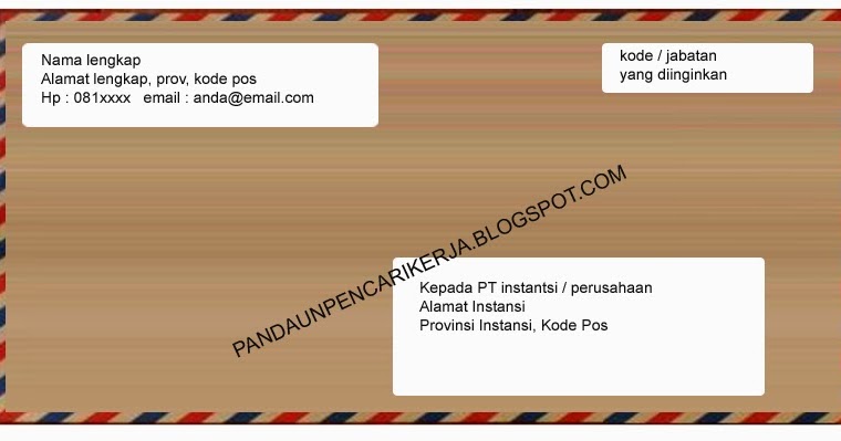 Detail Contoh Amplop Surat Lamaran Kerja Nomer 18