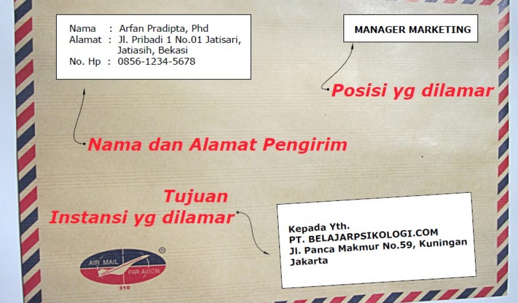 Detail Contoh Amplop Surat Lamaran Kerja Nomer 26