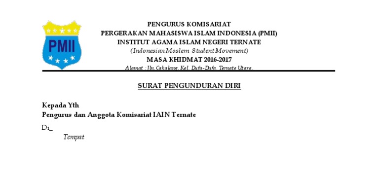 Detail Contoh Amplop Surat Pengunduran Diri Nomer 8