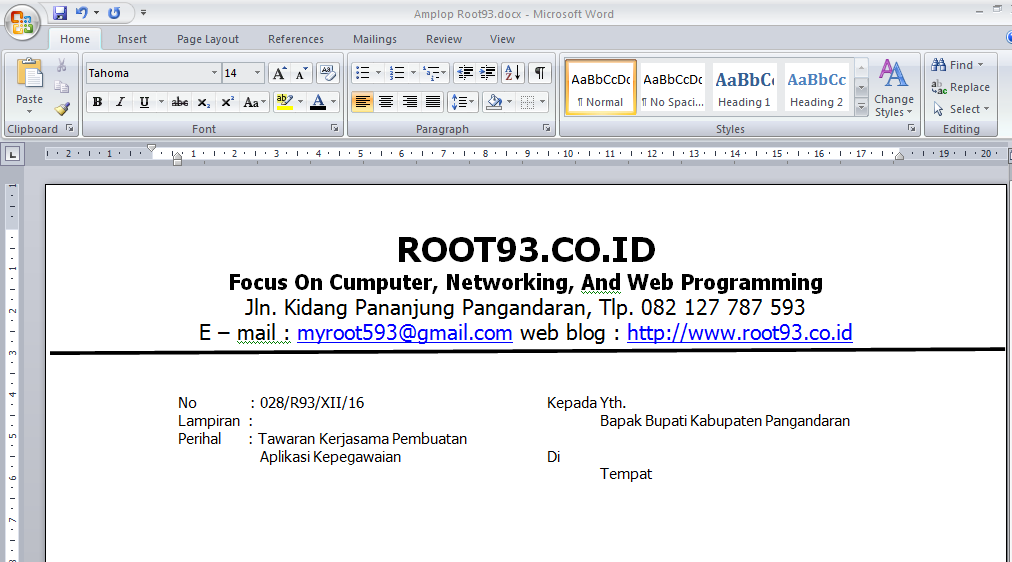 Detail Contoh Amplop Surat Perusahaan Nomer 34