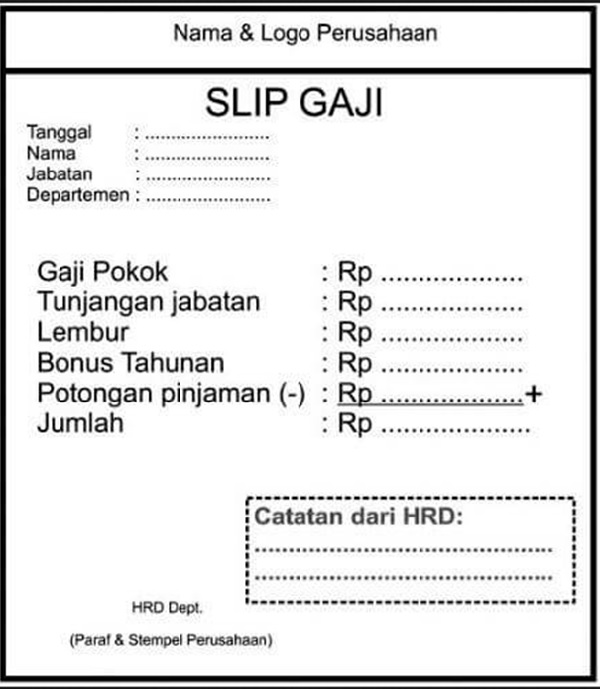 Detail Contoh Amprah Gaji Nomer 18