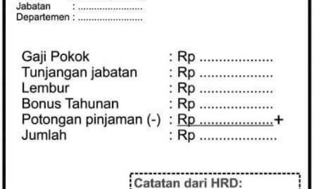 Detail Contoh Amprah Gaji Nomer 27