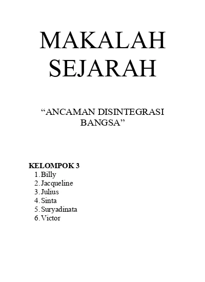 Detail Contoh Ancaman Disintegrasi Bangsa Nomer 43