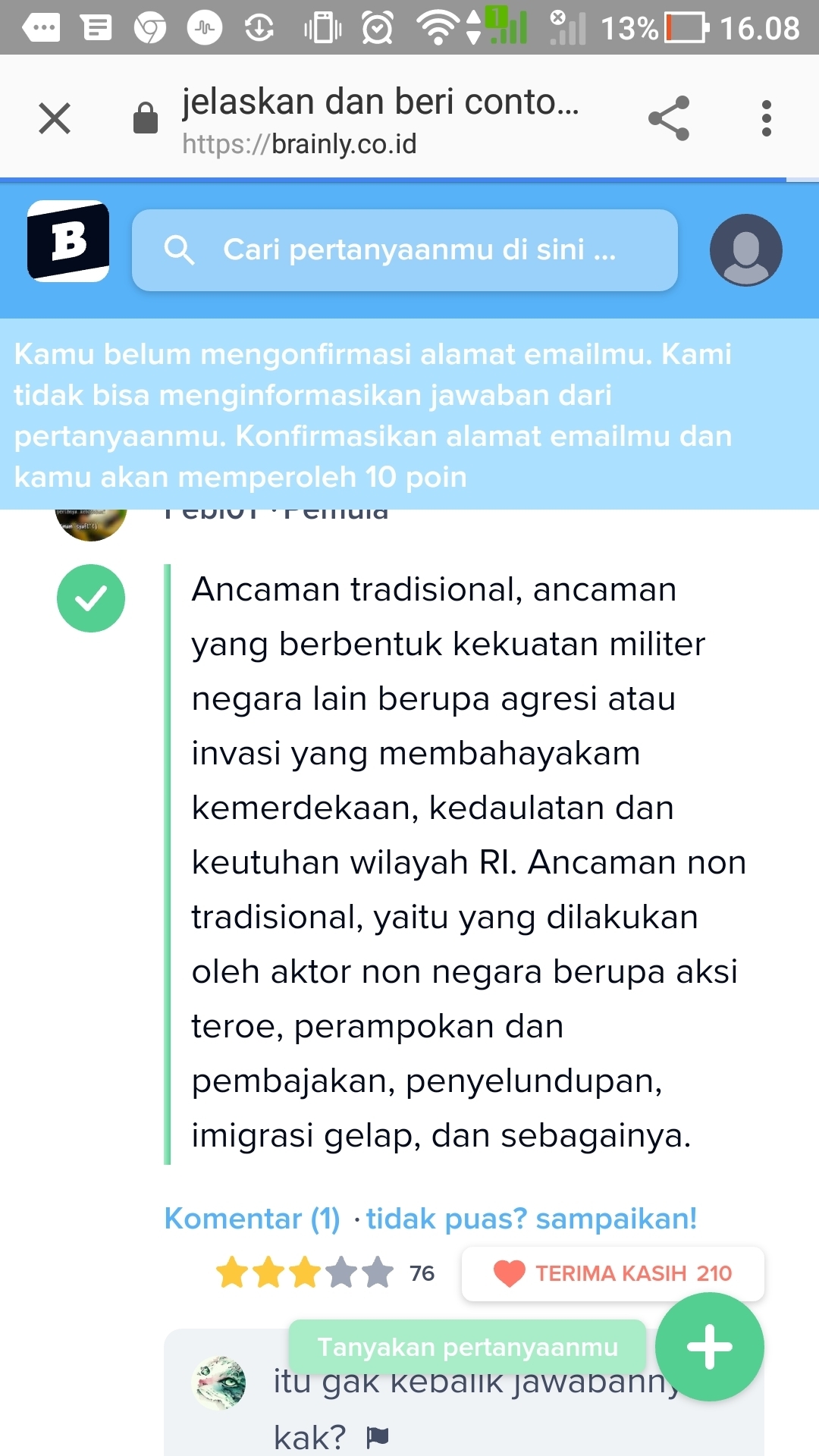 Contoh Ancaman Non Tradisional - KibrisPDR