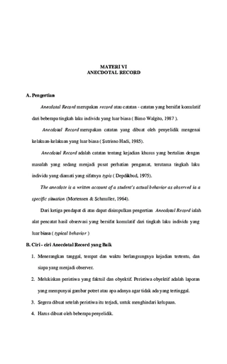 Detail Contoh Anecdotal Record Nomer 14