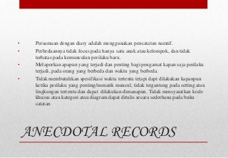 Detail Contoh Anecdotal Record Nomer 37