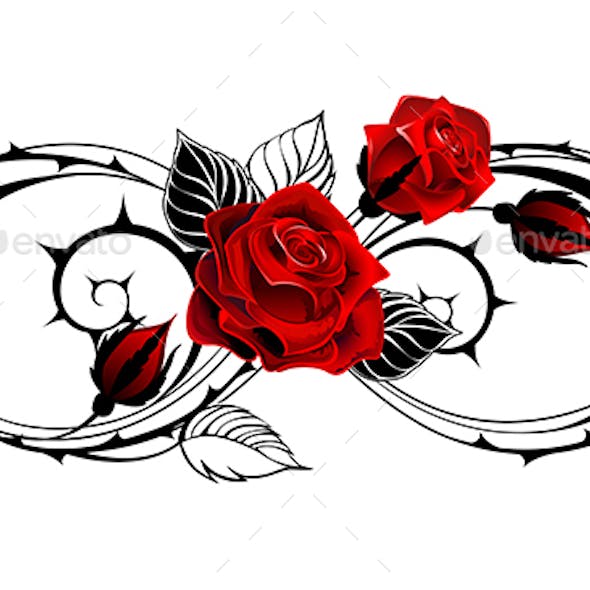 Detail Blackwork Tattoo Flower Nomer 14