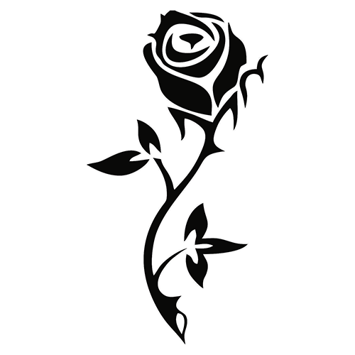 Detail Blackwork Tattoo Flower Nomer 20