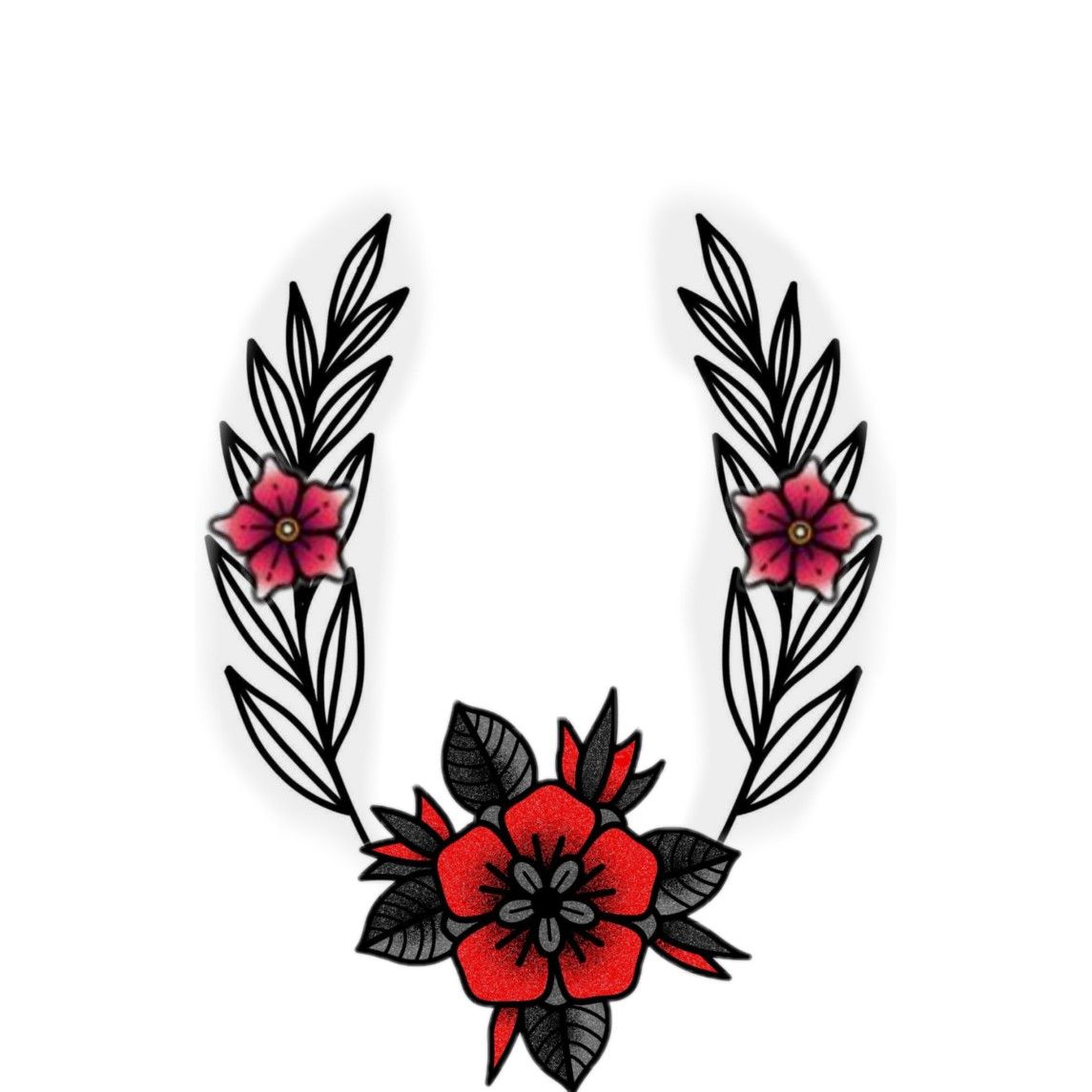 Detail Blackwork Tattoo Flower Nomer 3