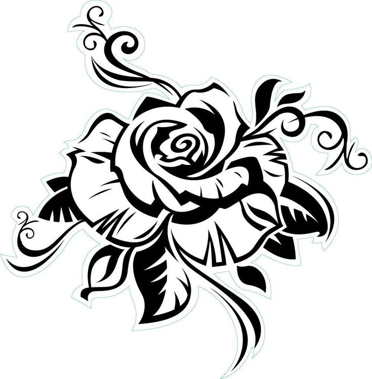 Detail Blackwork Tattoo Flower Nomer 5