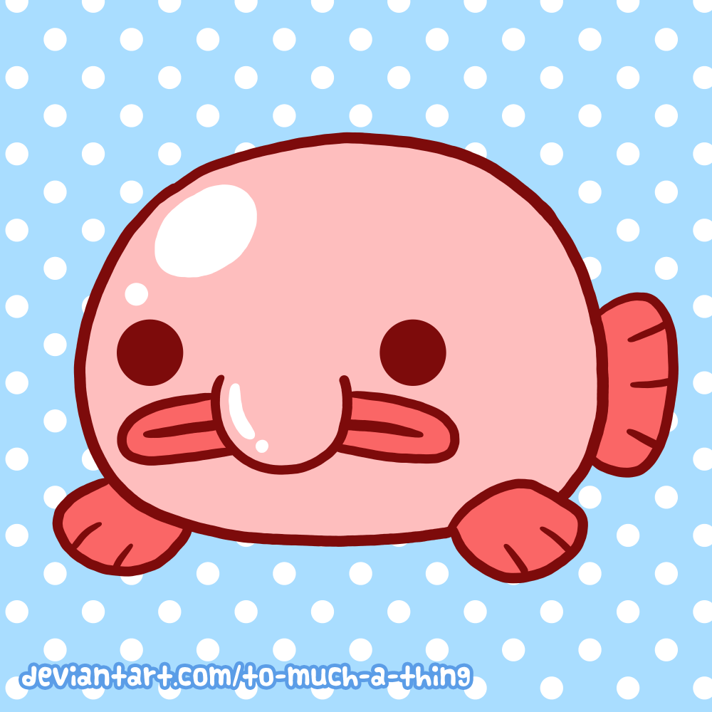 Download Cute Blobfish Cartoon Nomer 24