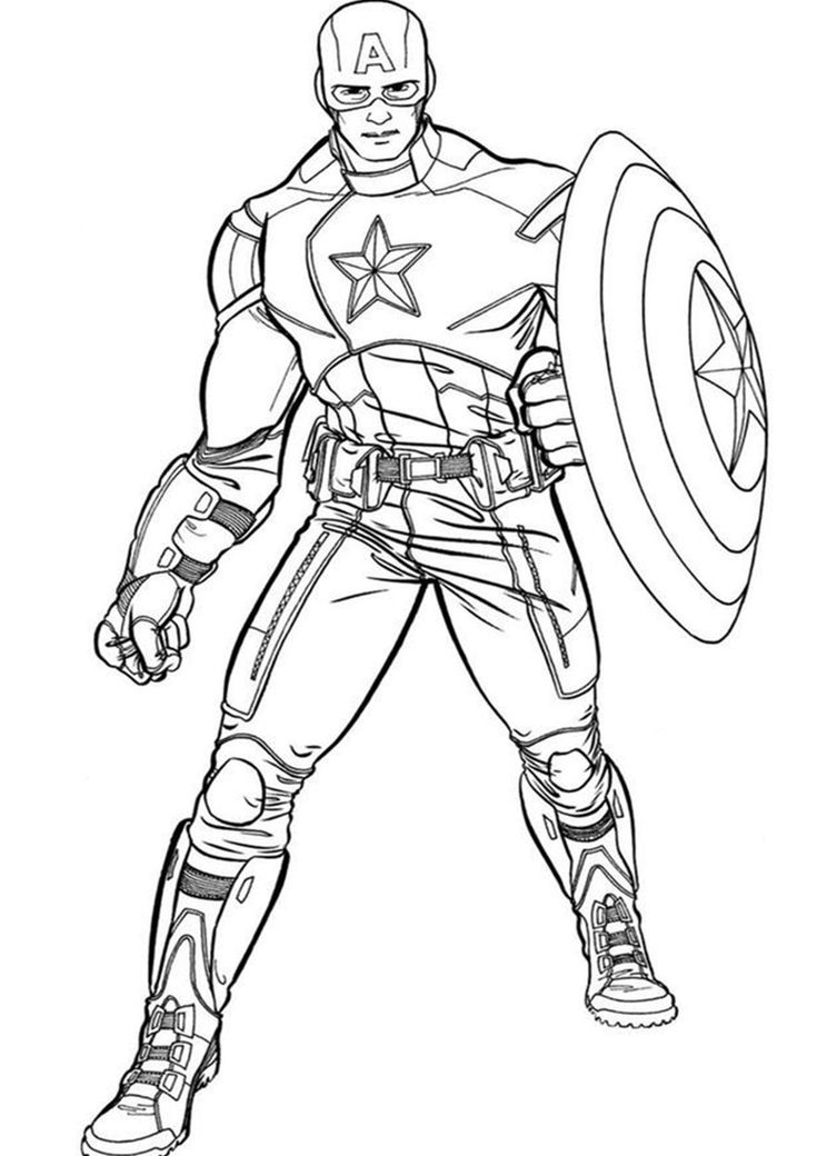Detail Gambar Captain America Untuk Mewarnai Nomer 3