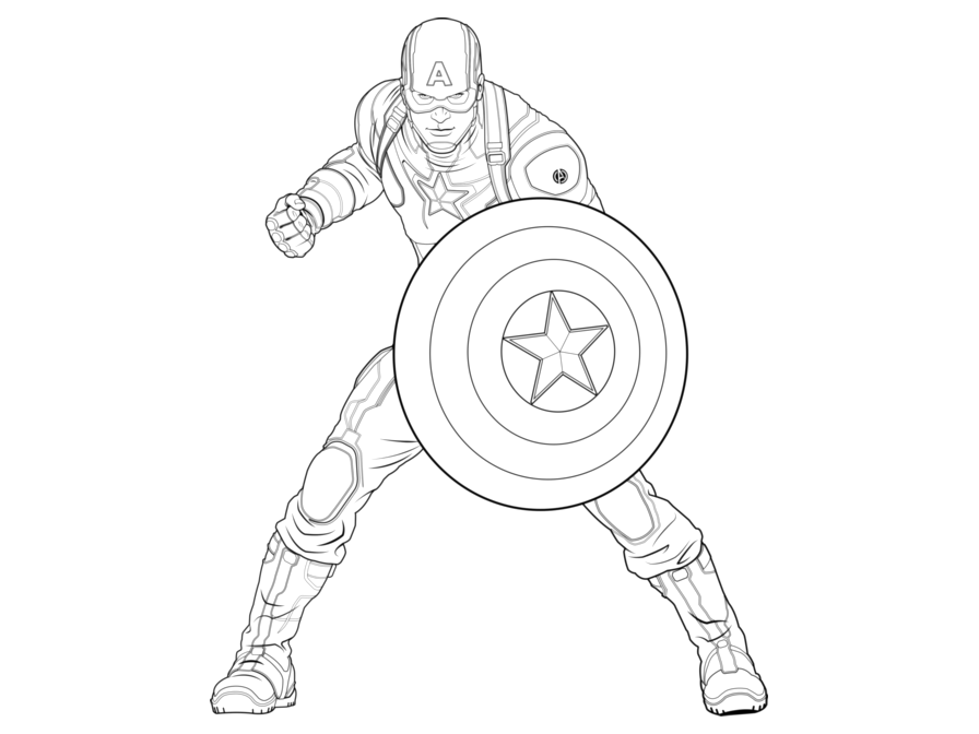 Detail Gambar Captain America Untuk Mewarnai Nomer 7