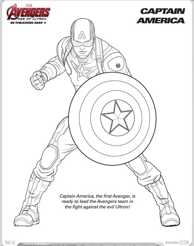 Detail Gambar Captain America Untuk Mewarnai Nomer 8