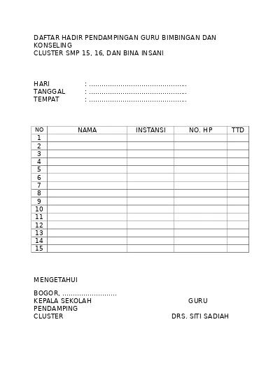 Detail Gambar Caver Daftar Hadir Guru Nomer 19