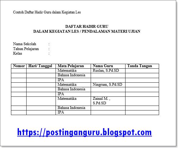 Detail Gambar Caver Daftar Hadir Guru Nomer 20