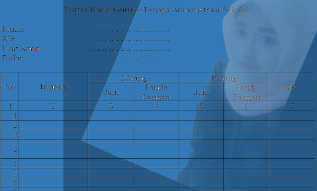 Detail Gambar Caver Daftar Hadir Guru Nomer 9