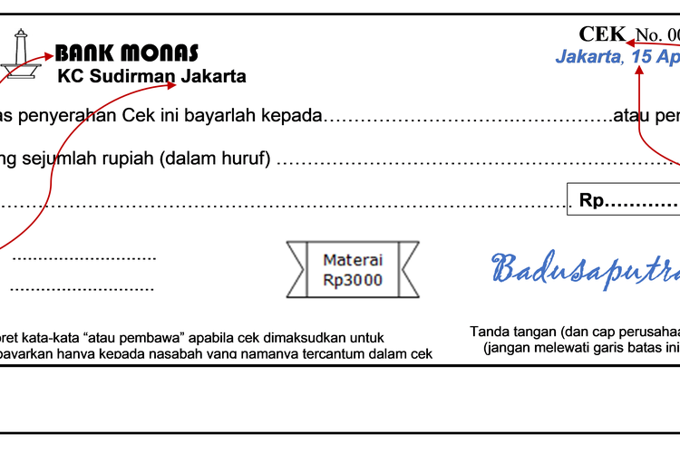 Detail Gambar Cek Bank Nomer 12