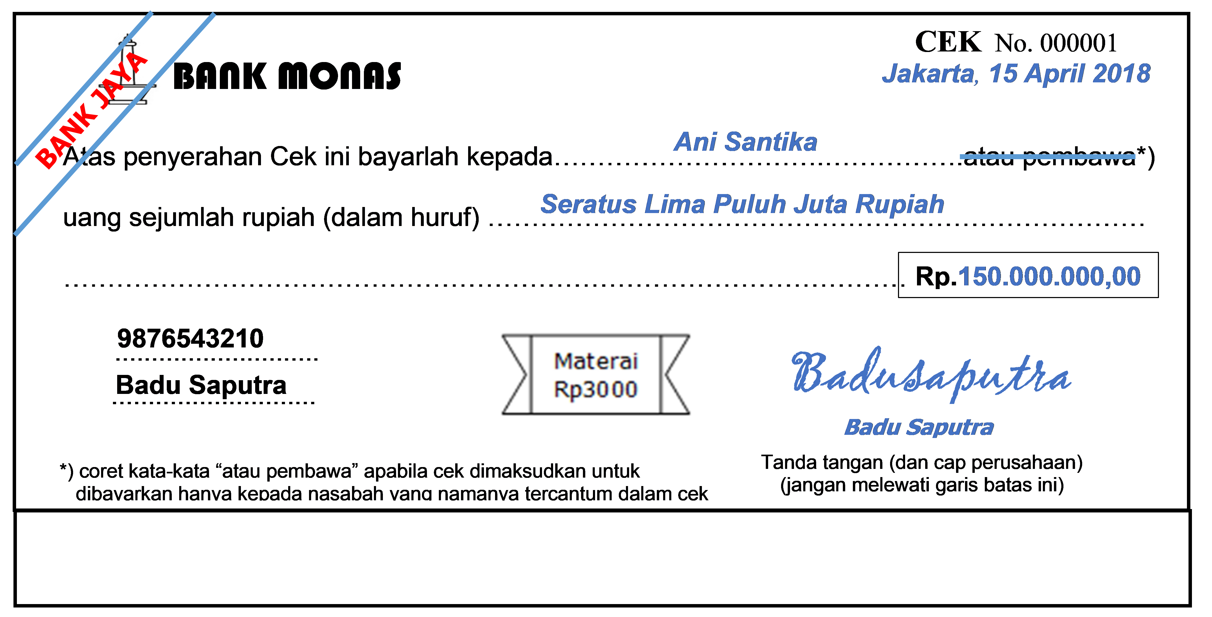 Detail Gambar Cek Dan Giro Nomer 30