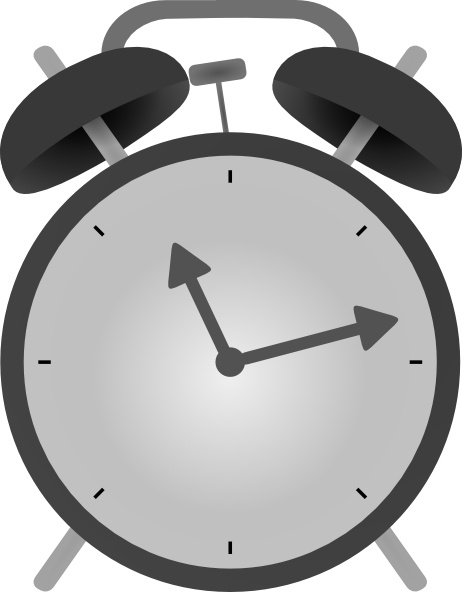 Detail Alarm Clock Clipart Black And White Nomer 10