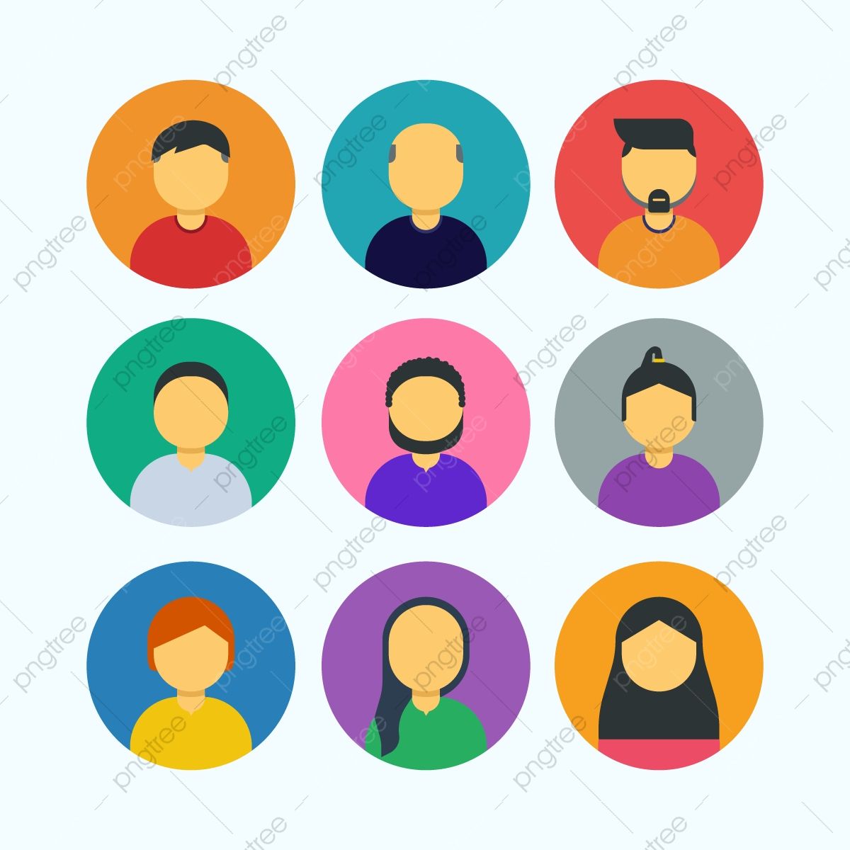 Detail Flat Design Avatar Nomer 11