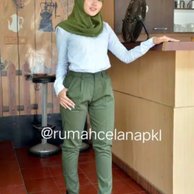 Detail Gambar Celana Baggy Pants Warna Army Nomer 33