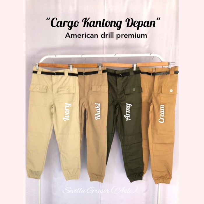 Detail Gambar Celana Baggy Pants Warna Army Nomer 57